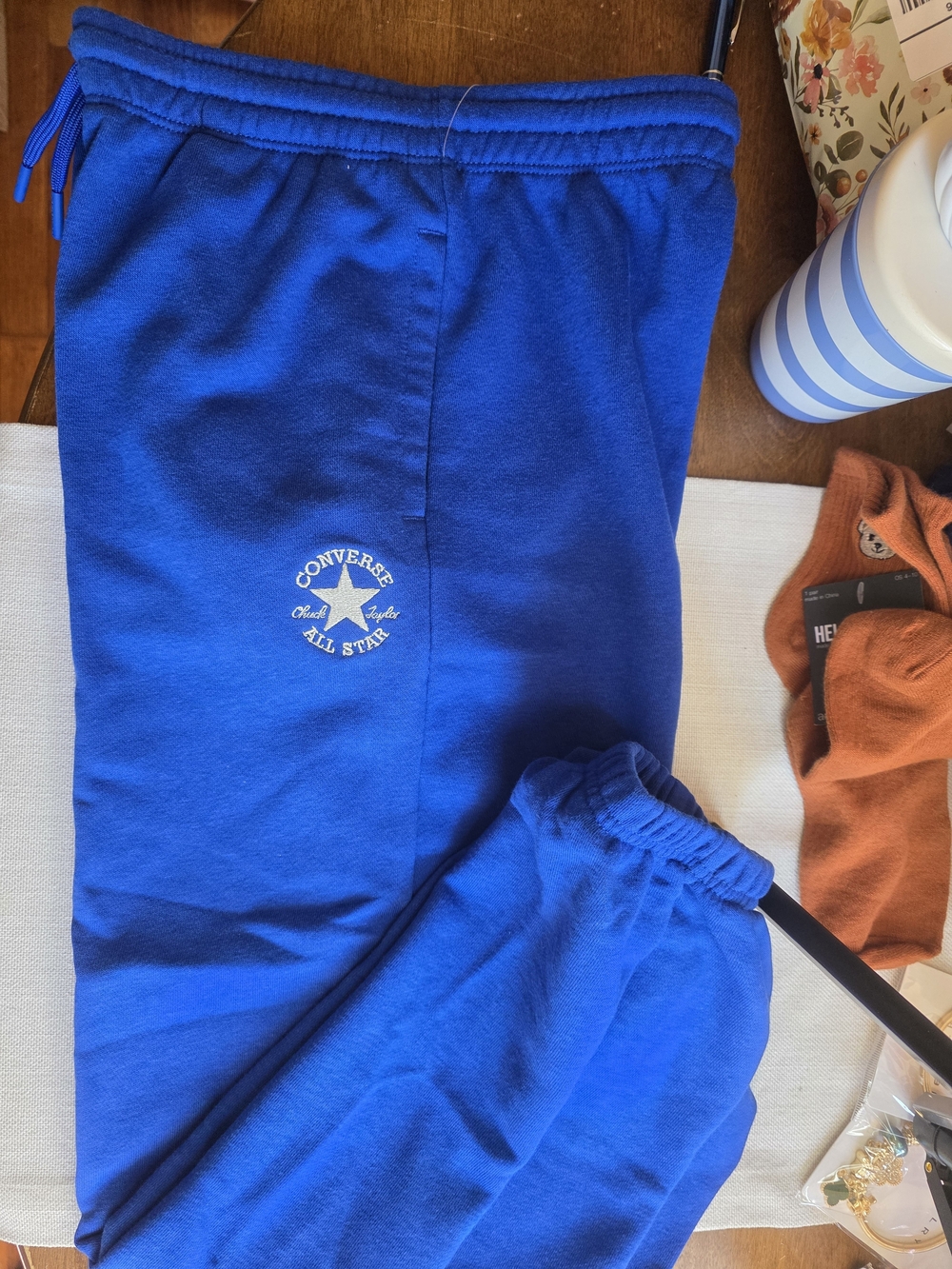 Converse Kids Royal Blue All Star Logo Sweatpants